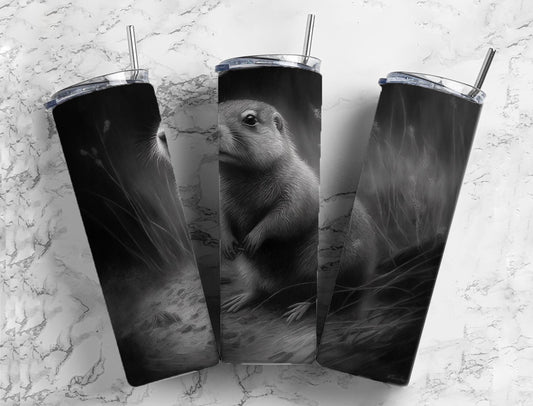 Prairie Dog 20oz Sublimation Tumbler Designs, Capybara Ocean 9.2 x 8.3” Straight Skinny Tumbler, Tumbler Wrap PNG