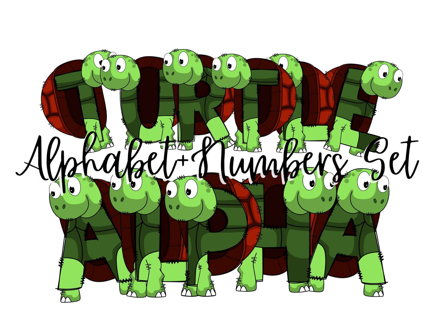 Turtles Doodle Letters