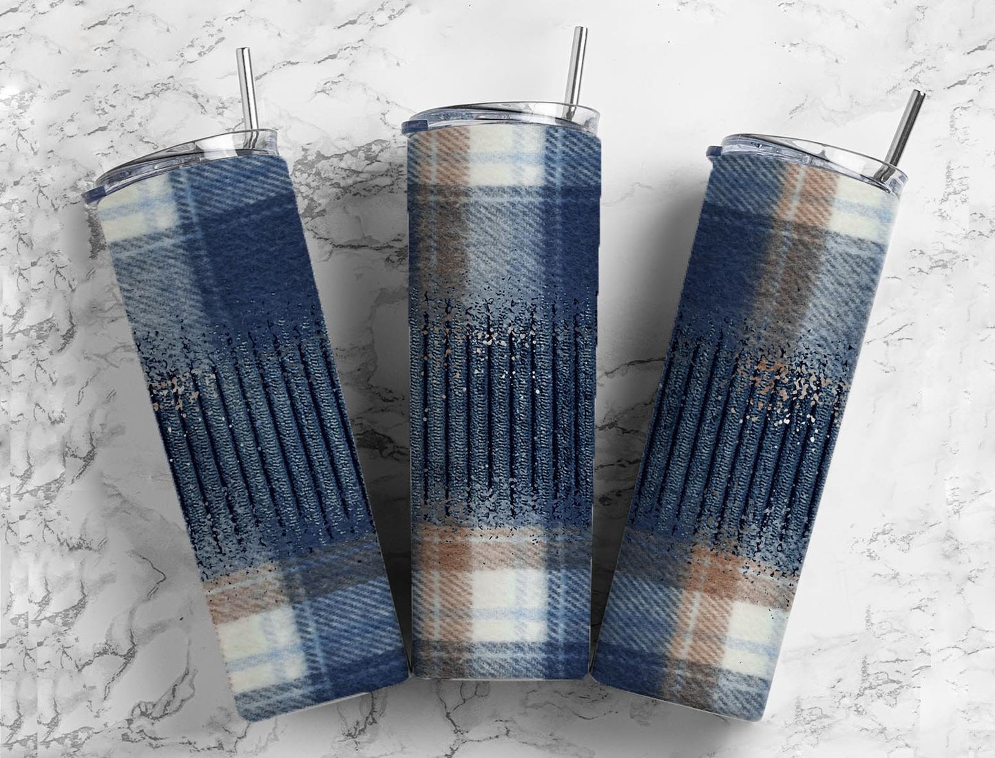 Tartan Jumper 20oz Sublimation Tumbler Designs, Country Western 9.2 x 8.3” Straight Skinny Tumbler Wrap PNG, Warm Country Tumbler for Men