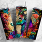 Rainbow goat 20oz Sublimation Tumbler Designs, Alcohol ink 9.2 x 8.3” Straight Skinny Tumbler Wrap PNG