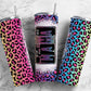 Rainbow Leopard 20oz Sublimation Tumbler Designs,Mama Number Plate 9.2 x 8.3” Straight Skinny Tumbler, Tumbler Wrap PNG