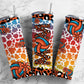 Volleyball mom 20oz Sublimation Tumbler Designs, Rainbow cow print 9.2 x 8.3” Straight Skinny Tumbler Wrap PNG