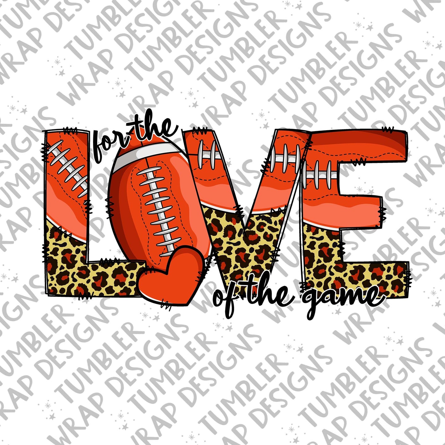 Football Love Sublimation PNG Design, Grid iron Love Digital Download PNG File, Commercial Use