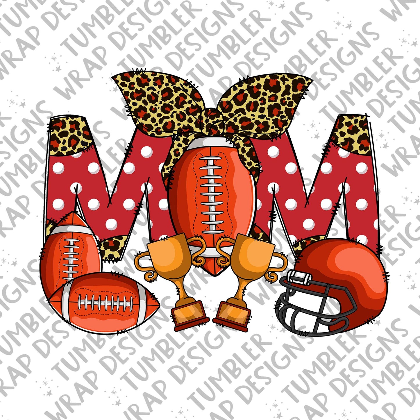 Football Mom Sublimation PNG Design, Grid Iron Digital Download PNG File, Commercial Use