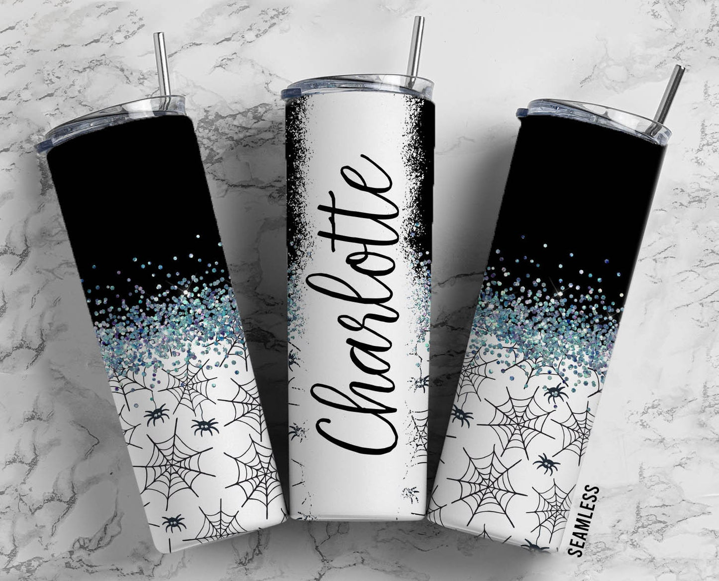 Snowflake Winter 20oz Sublimation Tumbler Designs,Silver Glitter Split 9.2 x 8.3” Straight Skinny Tumbler Wrap PNG 160