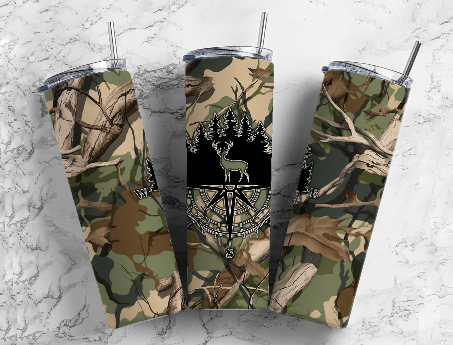 Camouflage Deer 20oz Sublimation Tumbler Designs, Hunting 9.2 x 8.3”  Tumbler Png, Digital Download