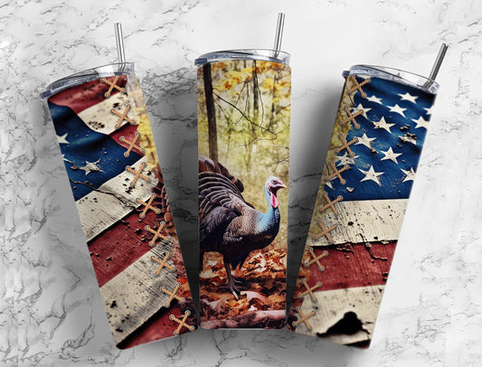 American Turkey 20oz Sublimation Tumbler Designs,Turkey Flag 9.2 x 8.3”  Tumbler Png, Digital Download