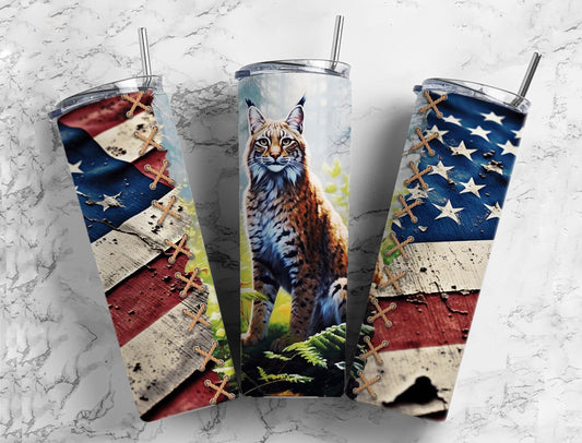 American Cat 20oz Sublimation Tumbler Designs, Cat Flag 9.2 x 8.3”  Tumbler Png, Digital Download