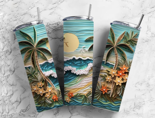 Seamless Wave 20oz Sublimation Tumbler Designs, Wave Pattern 9.2 x 8.3”  Tumbler Png, Digital Download