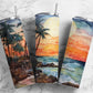 Full Moon Beach 20oz Sublimation Tumbler Designs, Moon Beach 9.2 x 8.3”  Tumbler Png, Digital Download