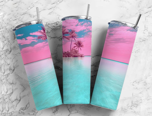 Coconut Islet 20oz Sublimation Tumbler Designs, Islet 9.2 x 8.3”  Tumbler Png, Digital Download