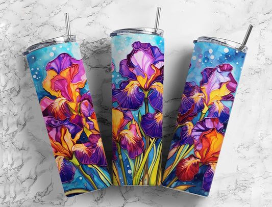 Purple Calla Lily 20oz Sublimation Tumbler Designs, Watercolor Calla Lily 9.2 x 8.3”  Tumbler Png, Digital Download