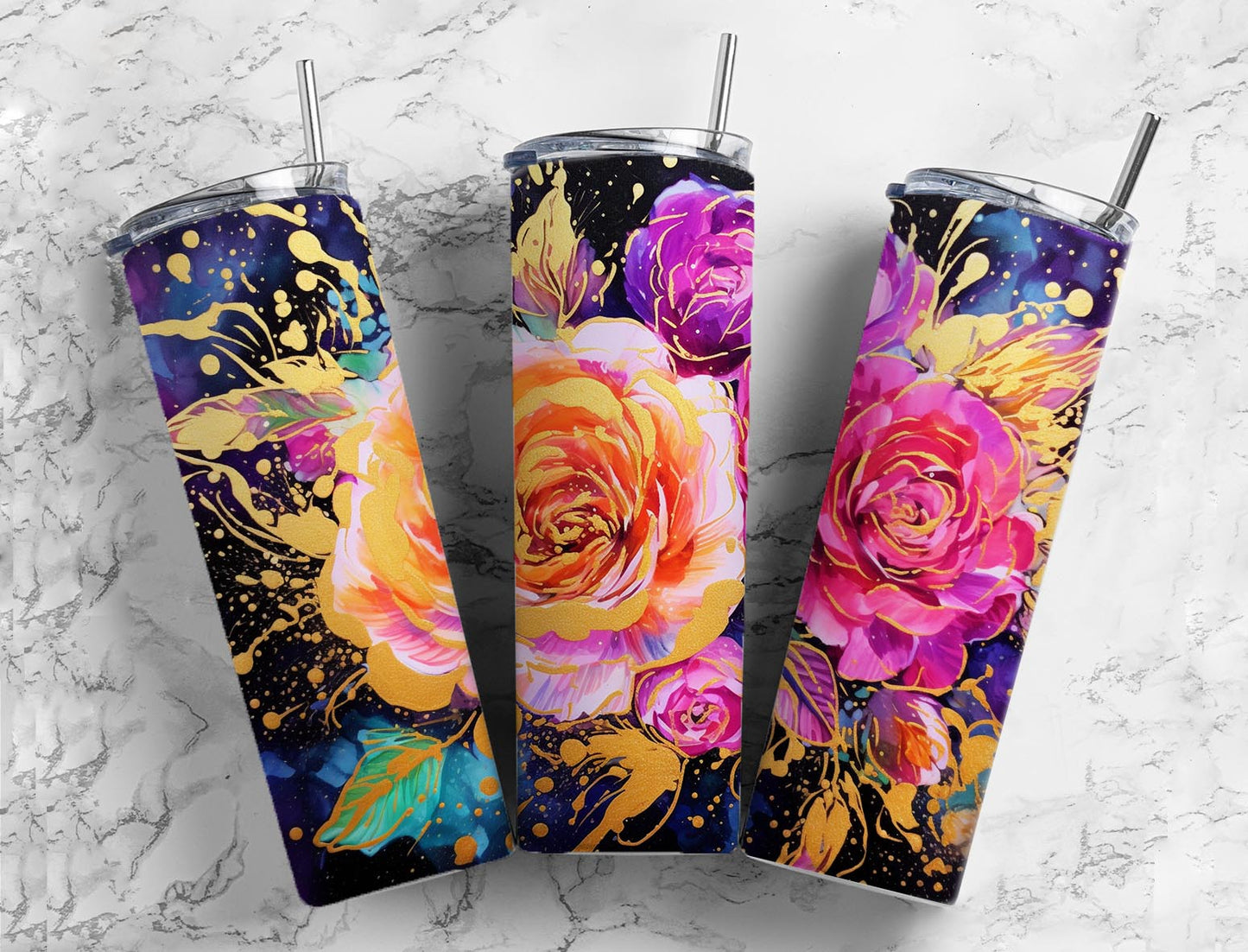 Pink Roses 20oz Sublimation Tumbler Designs, Roses 9.2 x 8.3”  Tumbler Png, Digital Download