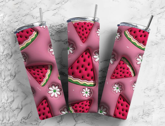 Watermelon Daisy 20oz Sublimation Tumbler Designs, Keyword 9.2 x 8.3”  Tumbler Png, Digital Download