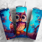 Cute Moon Owl  20oz Sublimation Tumbler Designs, Night Owl 9.2 x 8.3”  Tumbler Png, Digital Download