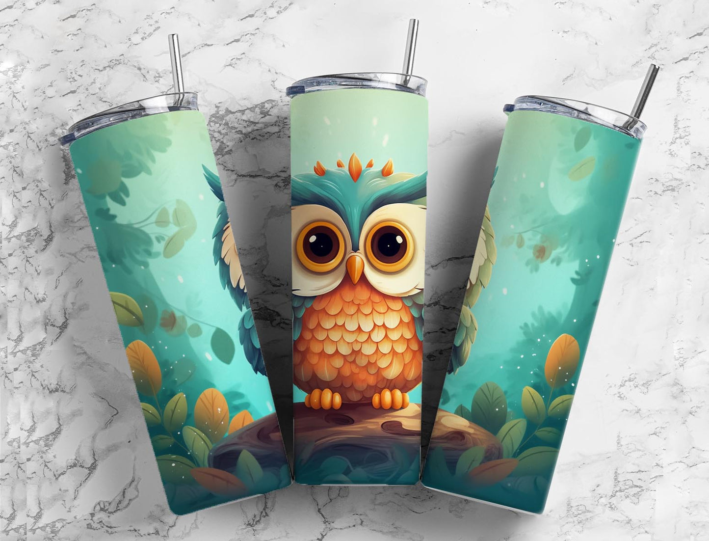 Adorable Owl 20oz Sublimation Tumbler Designs, Cute Owl 9.2 x 8.3”  Tumbler Png, Digital Download