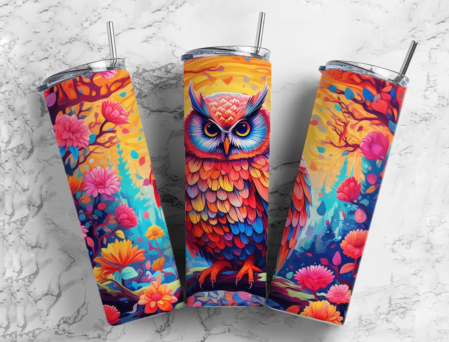 Sassy Art Owl 20oz Sublimation Tumbler Designs, Owl Art 9.2 x 8.3”  Tumbler Png, Digital Download