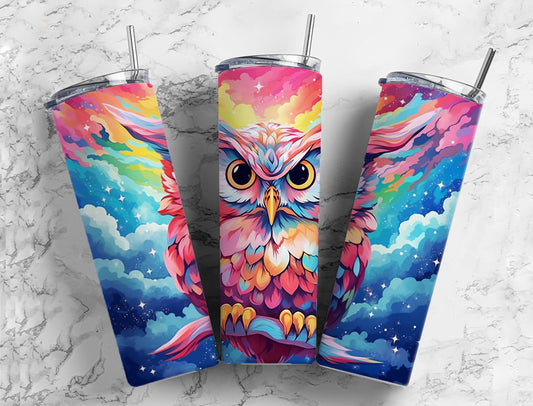 Sparkle Cloud Owl 20oz Sublimation Tumbler Designs, Cloud Owl 9.2 x 8.3”  Tumbler Png, Digital Download