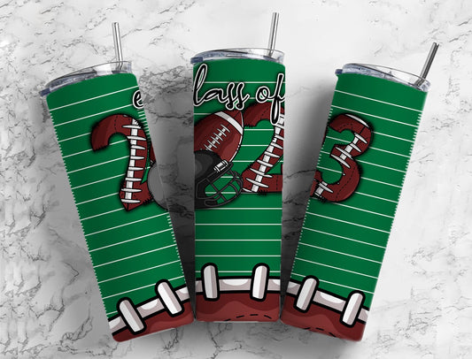 Class Of 2023 20oz Sublimation Tumbler Designs, Football Class 9.2 x 8.3”  Tumbler Png, Digital Download