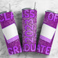 Purple Class 2023 20oz Sublimation Tumbler Designs, Class Graduate 9.2 x 8.3”  Tumbler Png, Digital Download