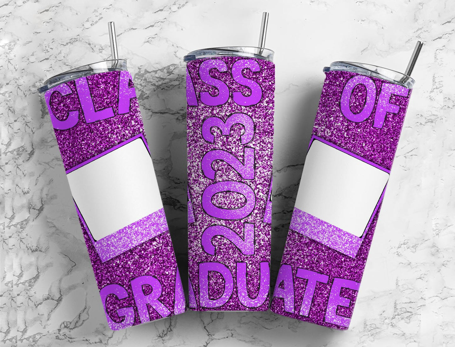 Purple Class 2023 20oz Sublimation Tumbler Designs, Class Graduate 9.2 x 8.3”  Tumbler Png, Digital Download