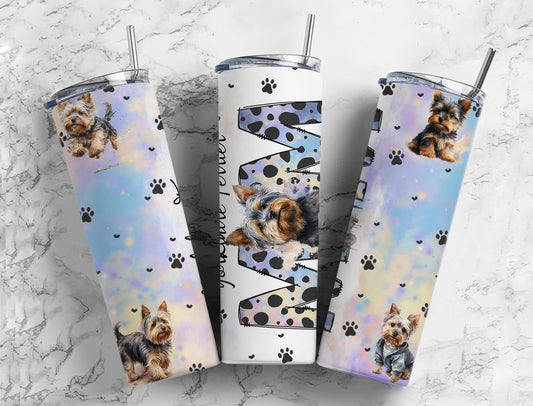 Yorkshire Terrier Mom 20oz Sublimation Tumbler Designs, Dog Mom 9.2 x 8.3”  Tumbler Png, Digital Download