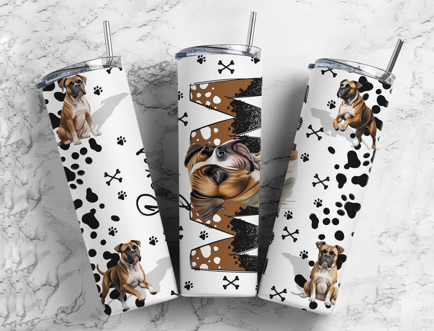 Boxer Mom 20oz Sublimation Tumbler Designs, Dog Mom 9.2 x 8.3”  Tumbler Png, Digital Download