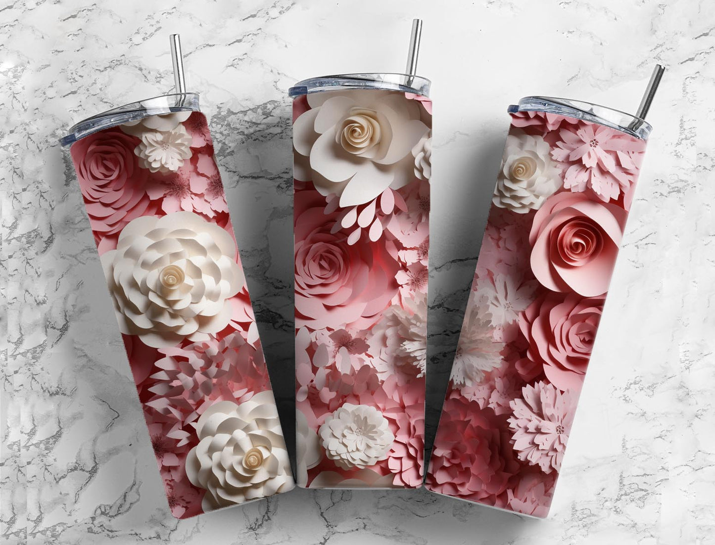 3D Flower 3D FlowerPink Peony 20oz Sublimation Tumbler Designs, Flower Peony 9.2 x 8.3”  Tumbler Png, Digital Download