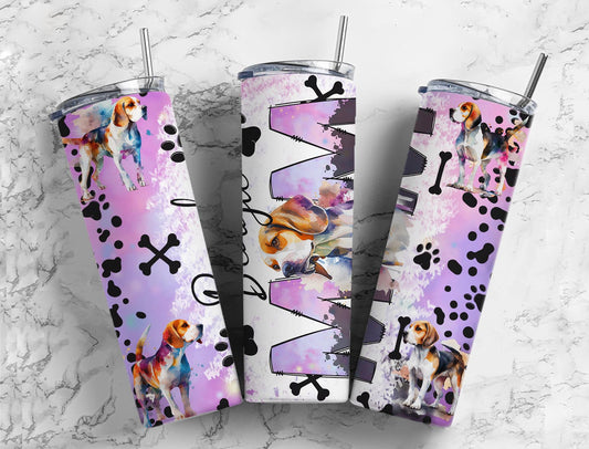 Beagle Mom 20oz Sublimation Tumbler Designs, Dog Mom 9.2 x 8.3”  Tumbler Png, Digital Download