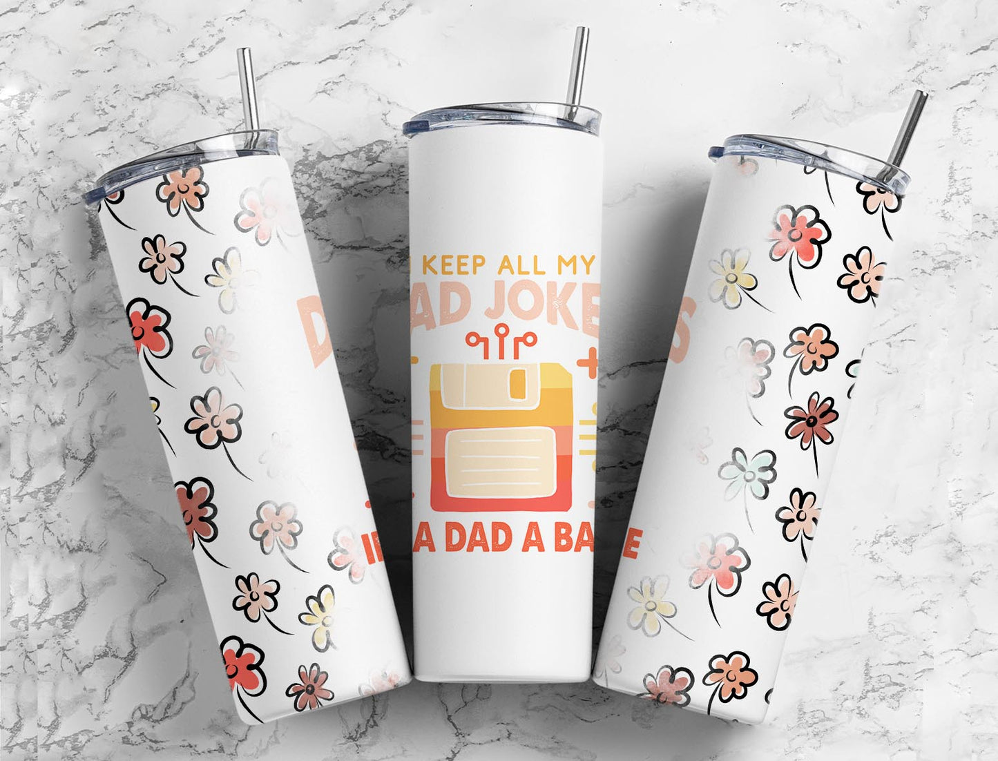 Dad Jokes 20oz Sublimation Tumbler Designs, Memory Dad 9.2 x 8.3”  Tumbler Png, Digital Download (1)