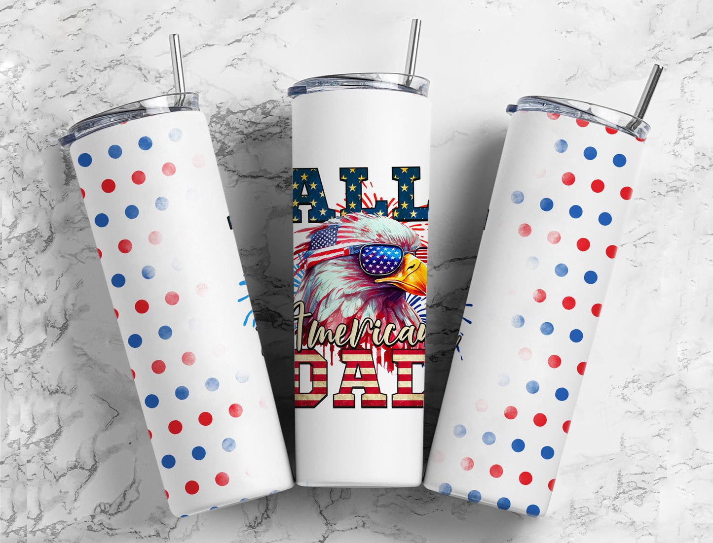 Dotted Eagle 20oz Sublimation Tumbler Designs, American Dad 9.2 x 8.3”  Tumbler Png, Digital Download