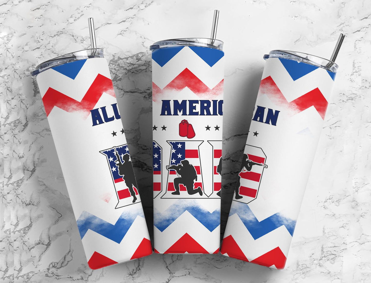 Soldier Dad 20oz Sublimation Tumbler Designs, American Dad 9.2 x 8.3”  Tumbler Png, Digital Download