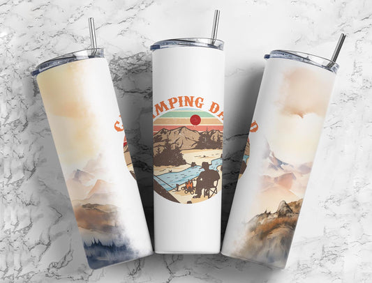 Camping Dad 20oz Sublimation Tumbler Designs, Lake 9.2 x 8.3”  Tumbler Png, Digital Download