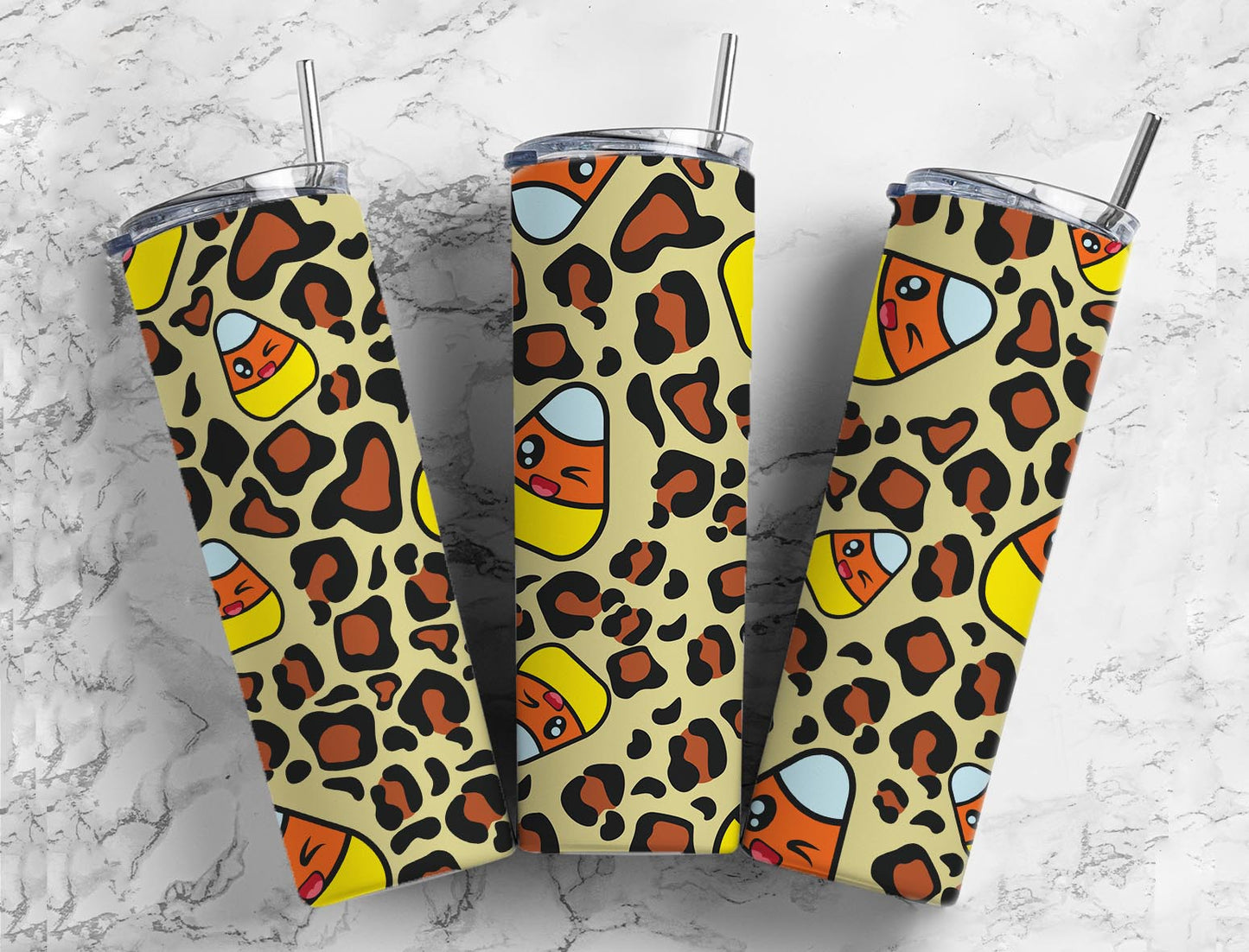 Pizza Cut 20oz Sublimation Tumbler Designs, Leopard Print 9.2 x 8.3”  Tumbler Png, Digital Download