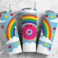 Rainbow Donut 20oz Sublimation Tumbler Designs, Hearts Sky 9.2 x 8.3”  Tumbler Png, Digital Download