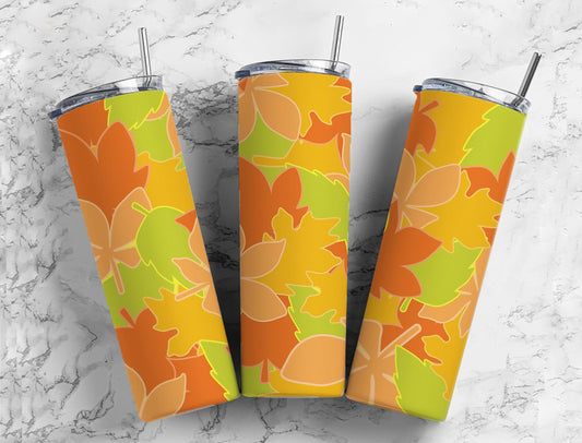 Autumn Leaves 20oz Sublimation Tumbler Designs, Fall Season  9.2 x 8.3”  Tumbler Png, Digital Download