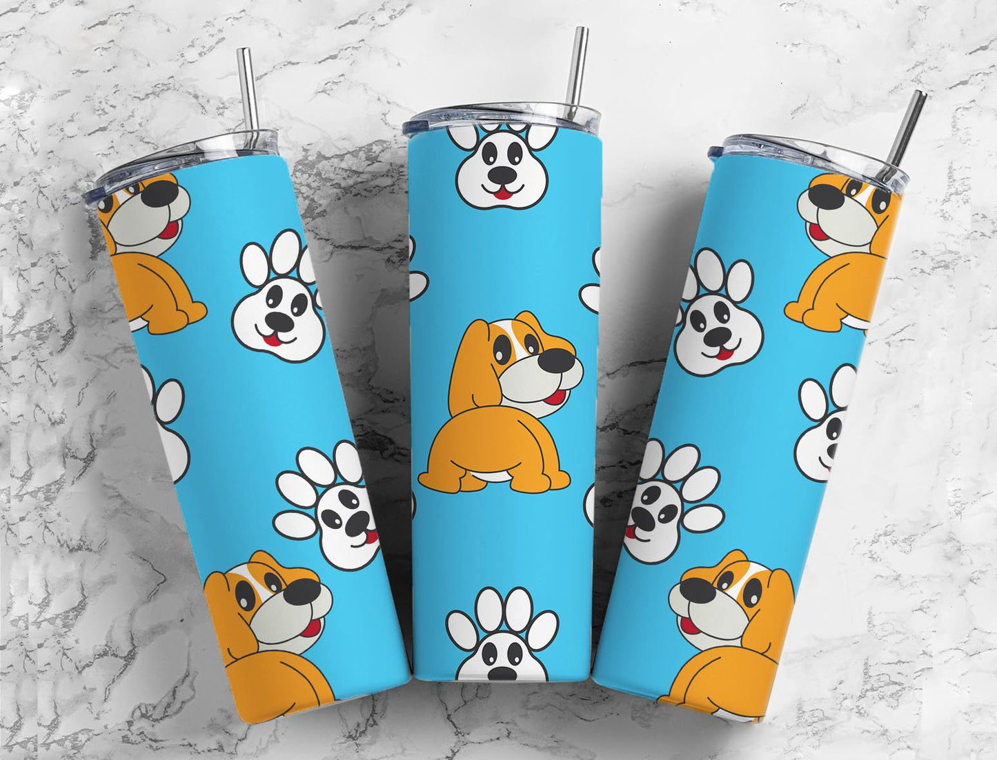 Duchshand 20oz Sublimation Tumbler Designs, Dog Paws 9.2 x 8.3”  Tumbler Png, Digital Download