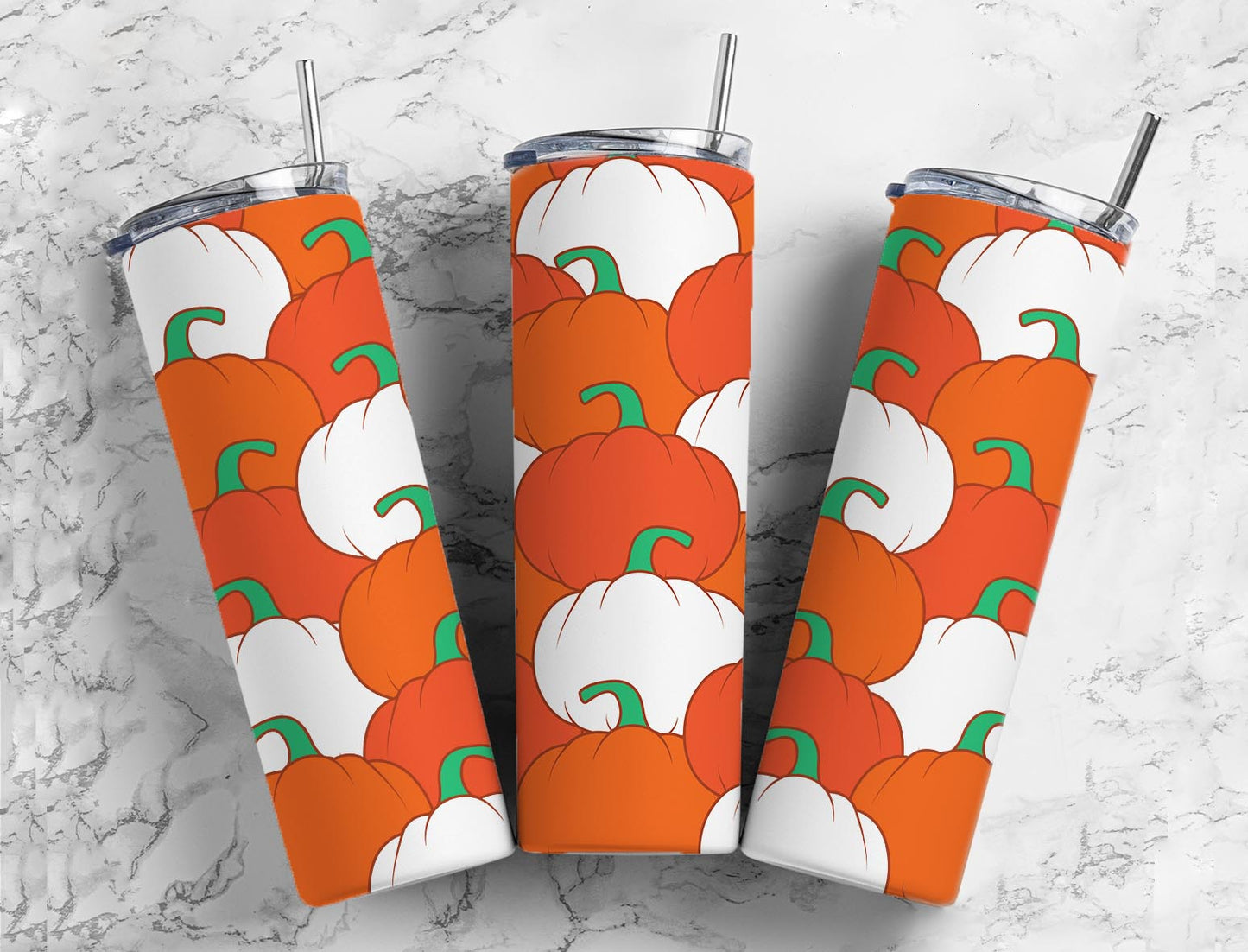 White Pumpkin 20oz Sublimation Tumbler Designs, Autumn Season 9.2 x 8.3”  Tumbler Png, Digital Download