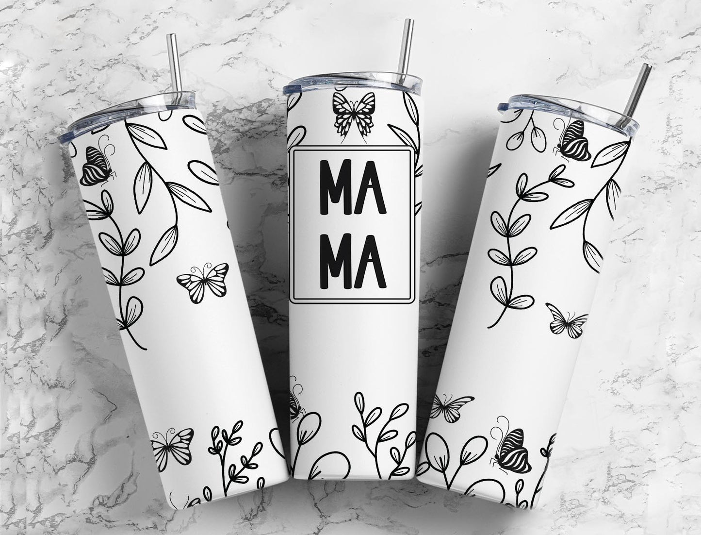 Black Mama 20oz Sublimation Tumbler Designs, Flower 9.2 x 8.3”  Tumbler Png, Digital Download