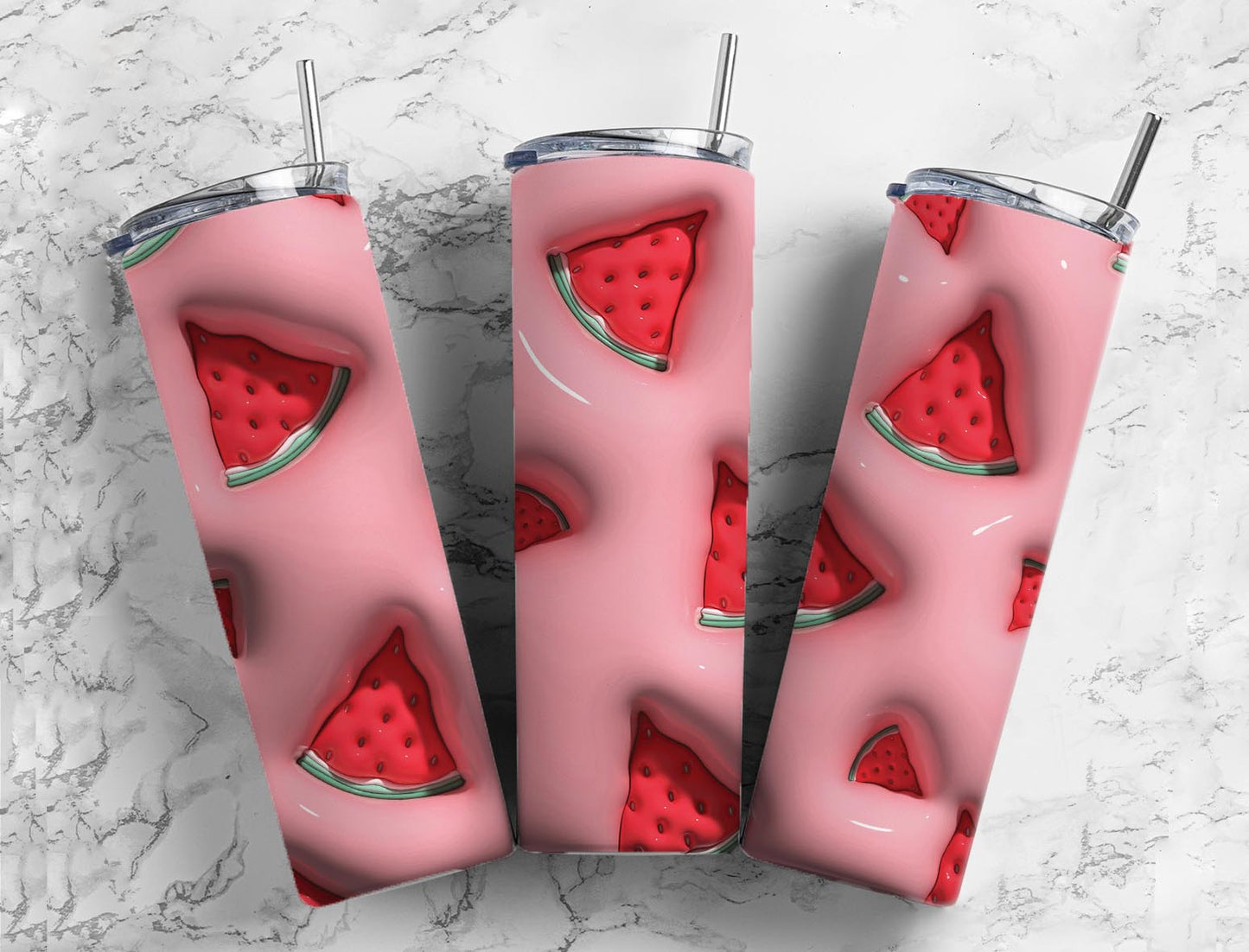 3D Watermelon 20oz Sublimation Tumbler Designs, Watermelon Design 9.2 x 8.3”  Tumbler Png, Digital Download