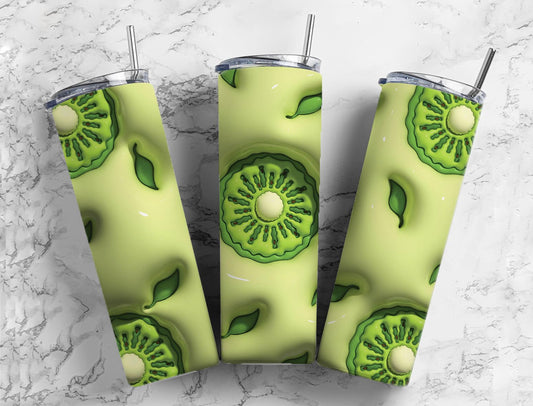 3D Kiwi 20oz Sublimation Tumbler Designs, Kiwi Fruit Design 9.2 x 8.3”  Tumbler Png, Digital Download