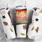 Sublimation PNG Sublimation PNG - Hello Fall Leaves 20oz Sublimation Tumbler Designs, Leaf 9.2 x 8.3” Straight Skinny Tumbler, Tumbler Wrap PNG-Tumblerwrapdesigns