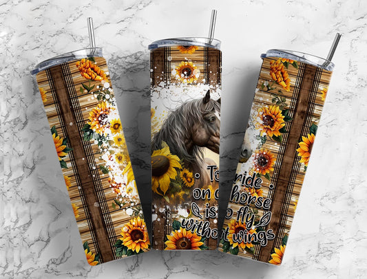 Ride on a Horse 20oz Sublimation Tumbler Designs, Wooded 9.2 x 8.3”  Tumbler Png, Digital Download