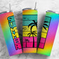 Rainbow Summer 20oz Sublimation Tumbler Designs, RAinbow 9.2 x 8.3”  Tumbler Png, Digital Download