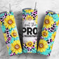 Procrastinate 20oz Sublimation Tumbler Designs, Sunflower 9.2 x 8.3”  Tumbler Png, Digital Download