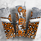 Cheerleader pom poms 20oz Sublimation Tumbler Designs, Orange and white 9.2 x 8.3” Straight Skinny Tumbler Wrap PNG