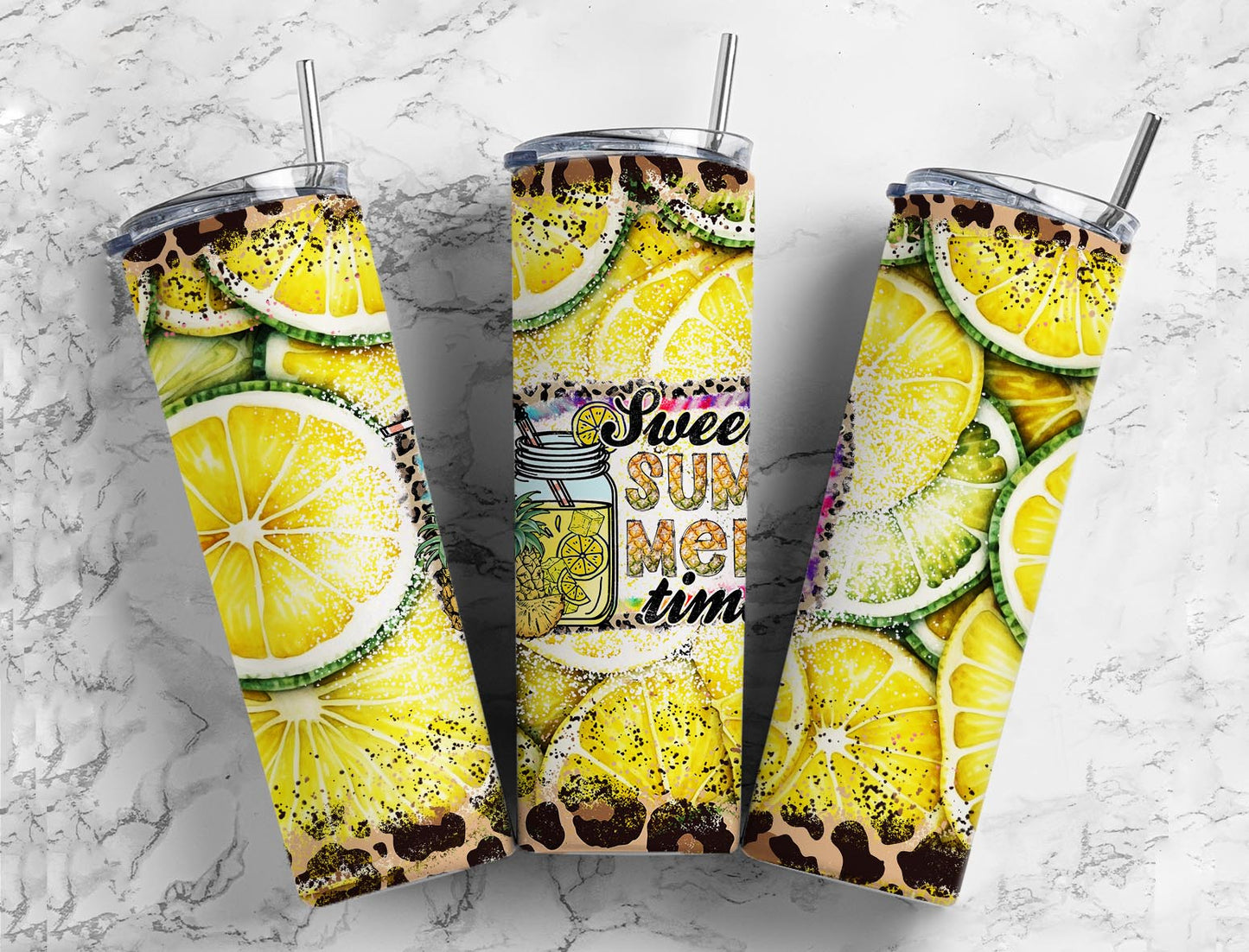 Sweet Summer 20oz Sublimation Tumbler Designs, Leopard Summer  9.2 x 8.3”  Tumbler Png, Digital Download