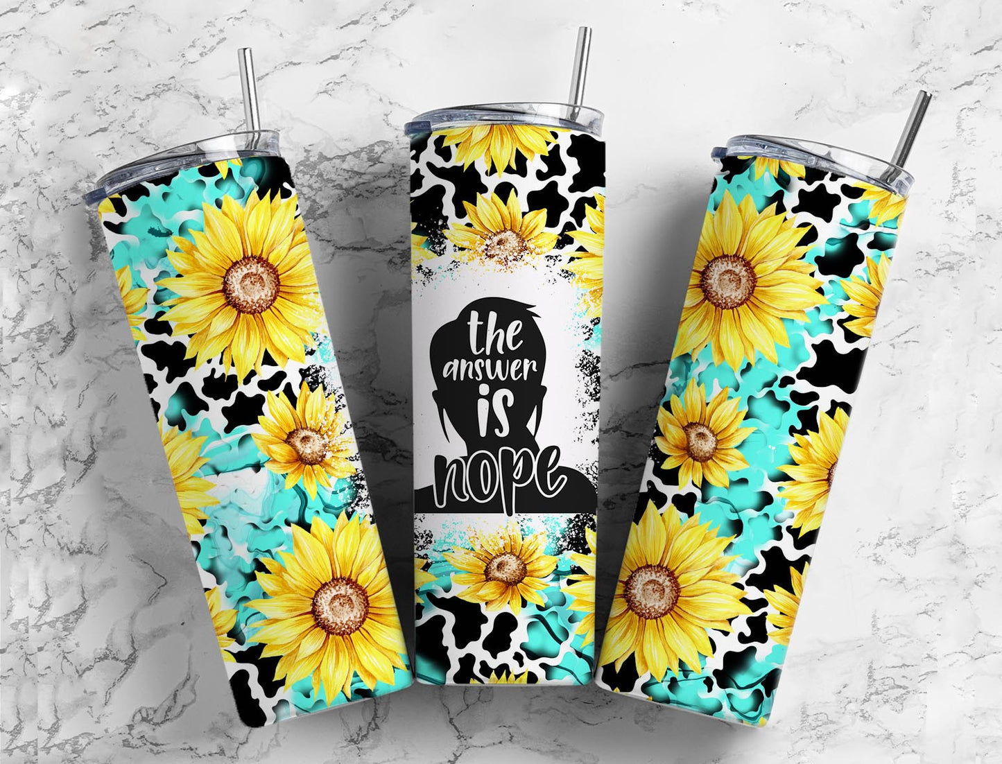 the answer is hope 20oz Sublimation Tumbler Designs, sunflower 9.2 x 8.3”  Tumbler Png, Digital Download