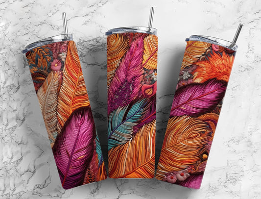 Autumn leaves 20oz Sublimation Tumbler Designs, orange leaf 9.2 x 8.3” Straight Skinny Tumbler Wrap PNG