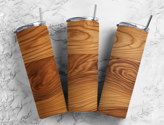 Timber grain 20oz Sublimation Tumbler Designs, Wooden 9.2 x 8.3” Straight Skinny Tumbler Wrap PNG